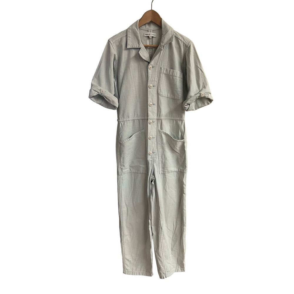 Madewell x As Ever Mint Coveralls Jumpsuit Dawn Mist H6923 XS